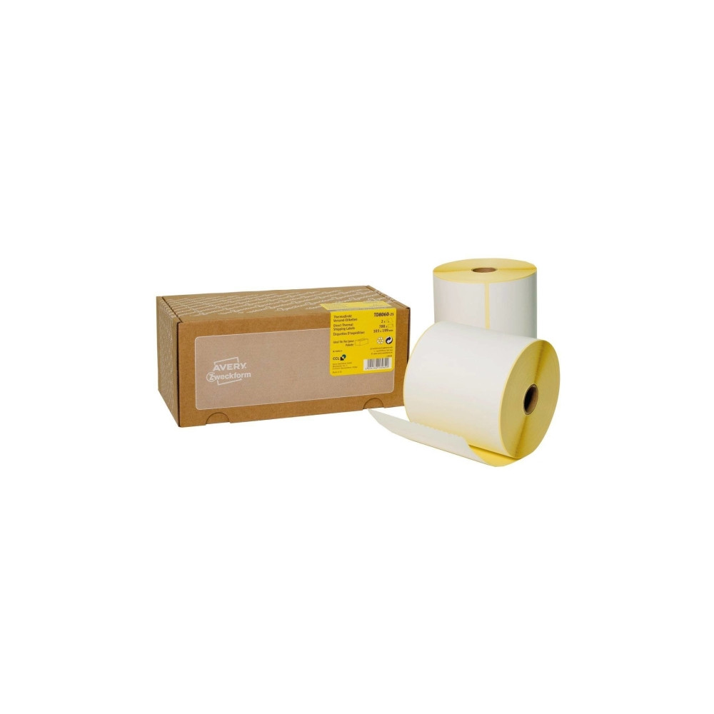 Produktbild för Avery TD8060-25, Vit, Självhäftande skrivaretikett, papper,...