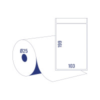 Produktbild för Avery TD8060-25, Vit, Självhäftande skrivaretikett, papper,...