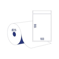 Produktbild för Avery TD8060-25, Vit, Självhäftande skrivaretikett, papper,...