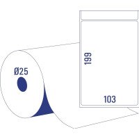 Produktbild för Avery TD8060-25, Vit, Självhäftande skrivaretikett, papper,...
