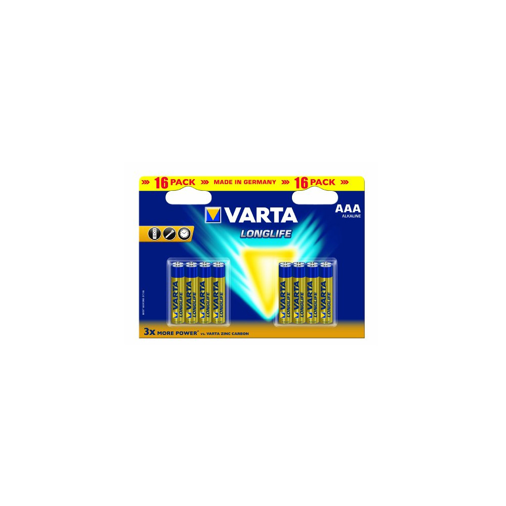 Produktbild för Varta BV-LL 16 AAA, Engångsbatteri, AAA, Alkalisk, 16 styck,...