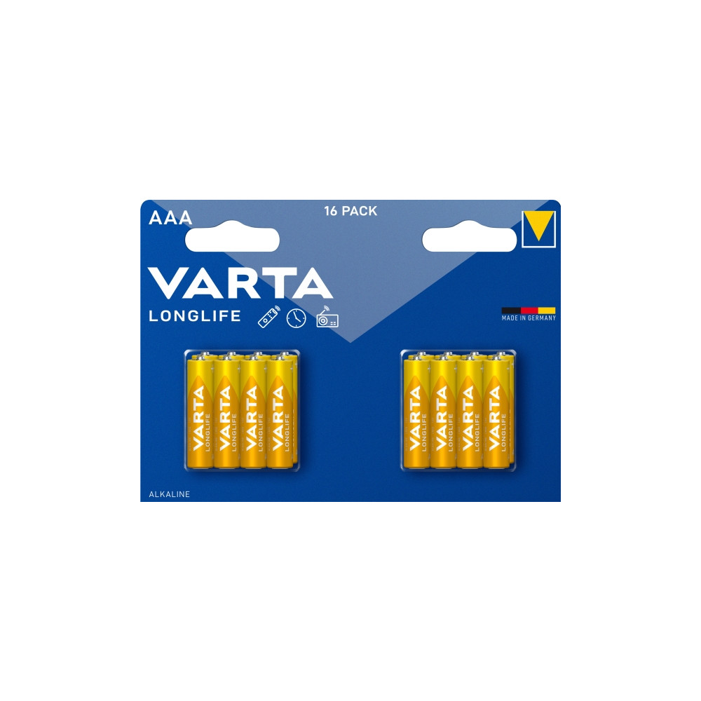 Produktbild för Varta BV-LL 16 AAA, Engångsbatteri, AAA, Alkalisk, 16 styck,...