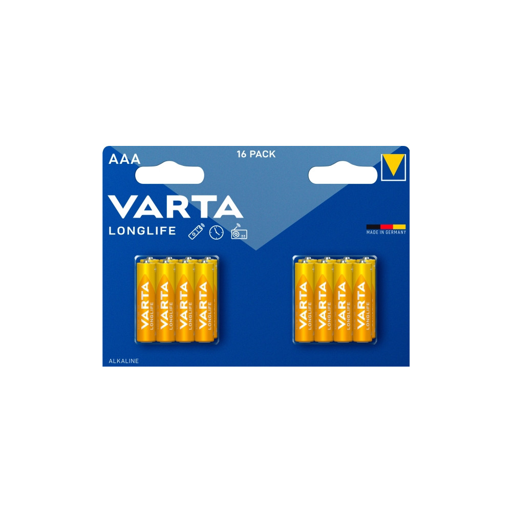 Produktbild för Varta BV-LL 16 AAA, Engångsbatteri, AAA, Alkalisk, 16 styck,...