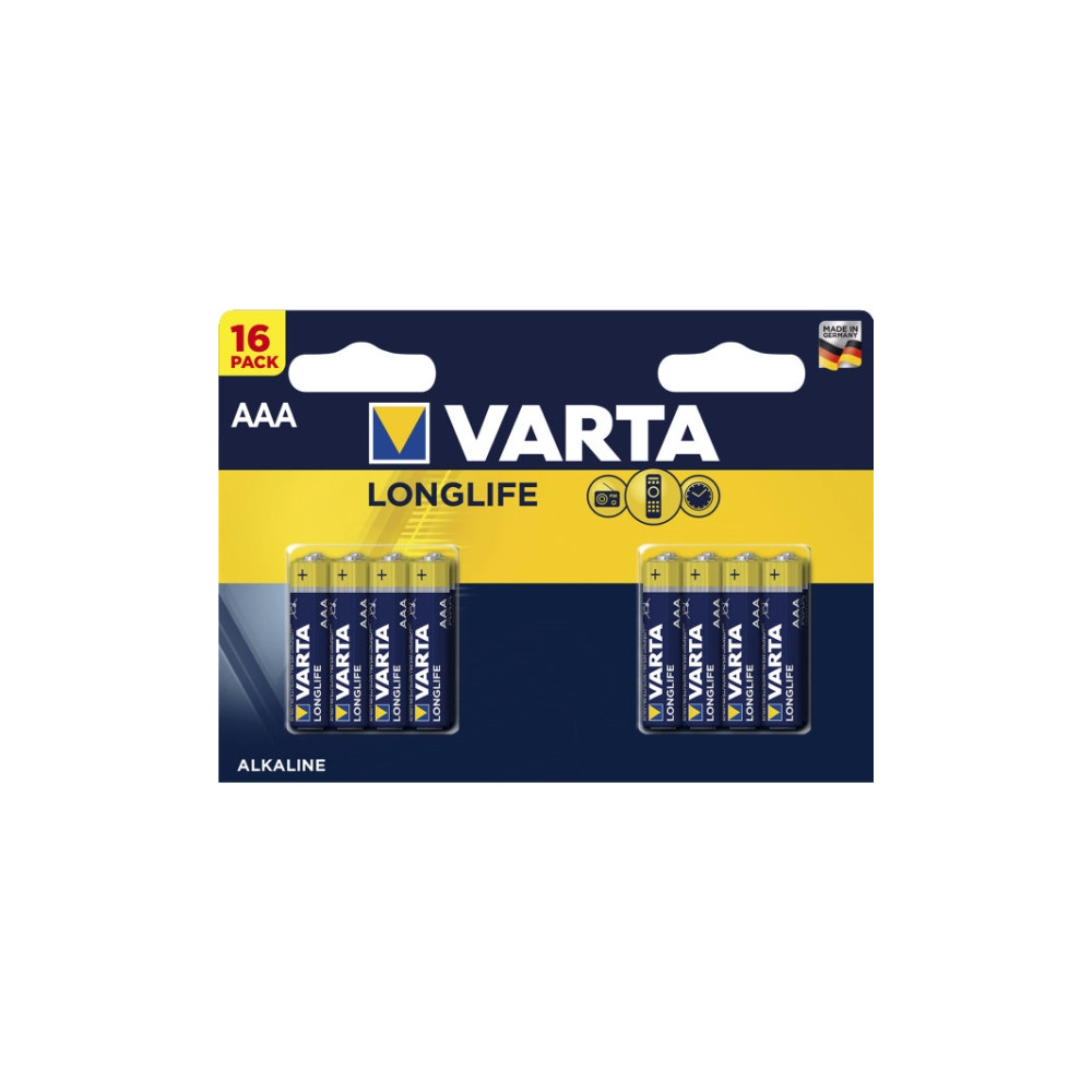 Produktbild för Varta BV-LL 16 AAA, Engångsbatteri, AAA, Alkalisk, 16 styck,...