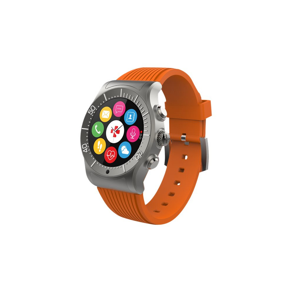Produktbild för MyKronoz ZeSport - titan - smart klocka - orange - 128 MB