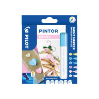 Produktbild för Marker Pilot Pintor Pastel Mix Medium 1,4 mm med 6 stk. ass....