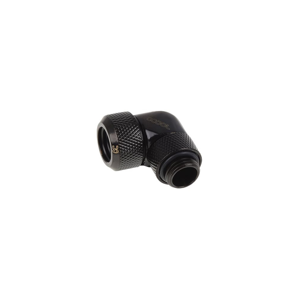 Produktbild för Alphacool Eiszapfen 13 mm HardTube compression fitting 90° rotatable G1/4 - vinkelfäste för vätskekylningssystem