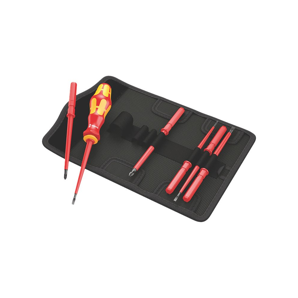 Produktbild för Wera Kraftform Kompakt VDE 7 Universal 1 - screwdriver handle with bit set - 7 delar