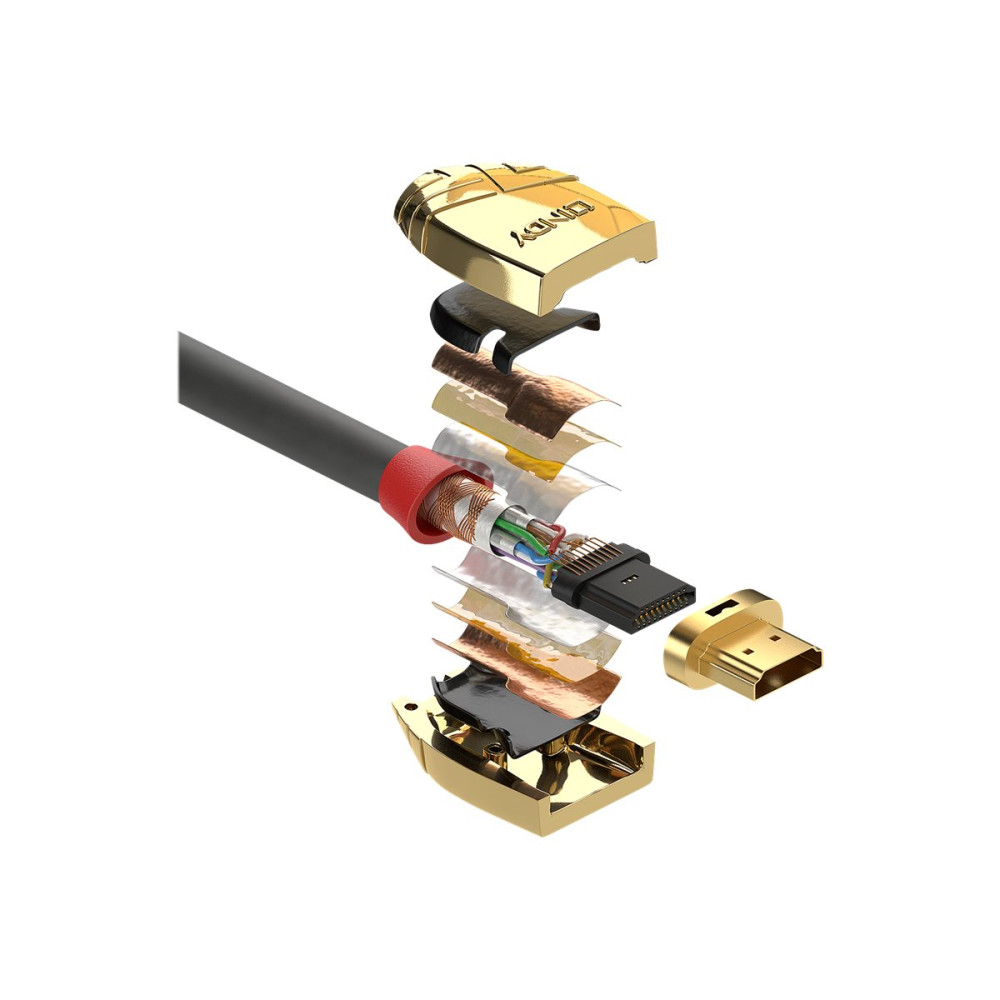 Produktbild för Lindy Gold Line High Speed HDMI with Ethernet - HDMI-kabel med Ethernet - 50 cm