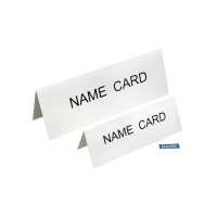 Produktbild för Bordsskyltar Bantex vit 75x210 mm A5 vikta