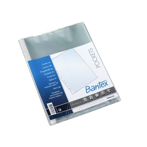 BANTEX Fickor Bantex med öppning i toppen 0,04 mm transparent PP