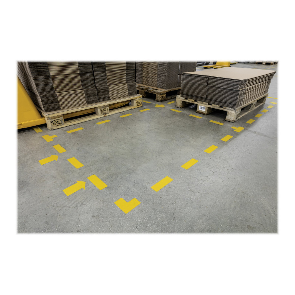 Produktbild för DURABLE tecken - pil - 100 x 200 mm - signalgul, RAL 1003 (paket om 10)