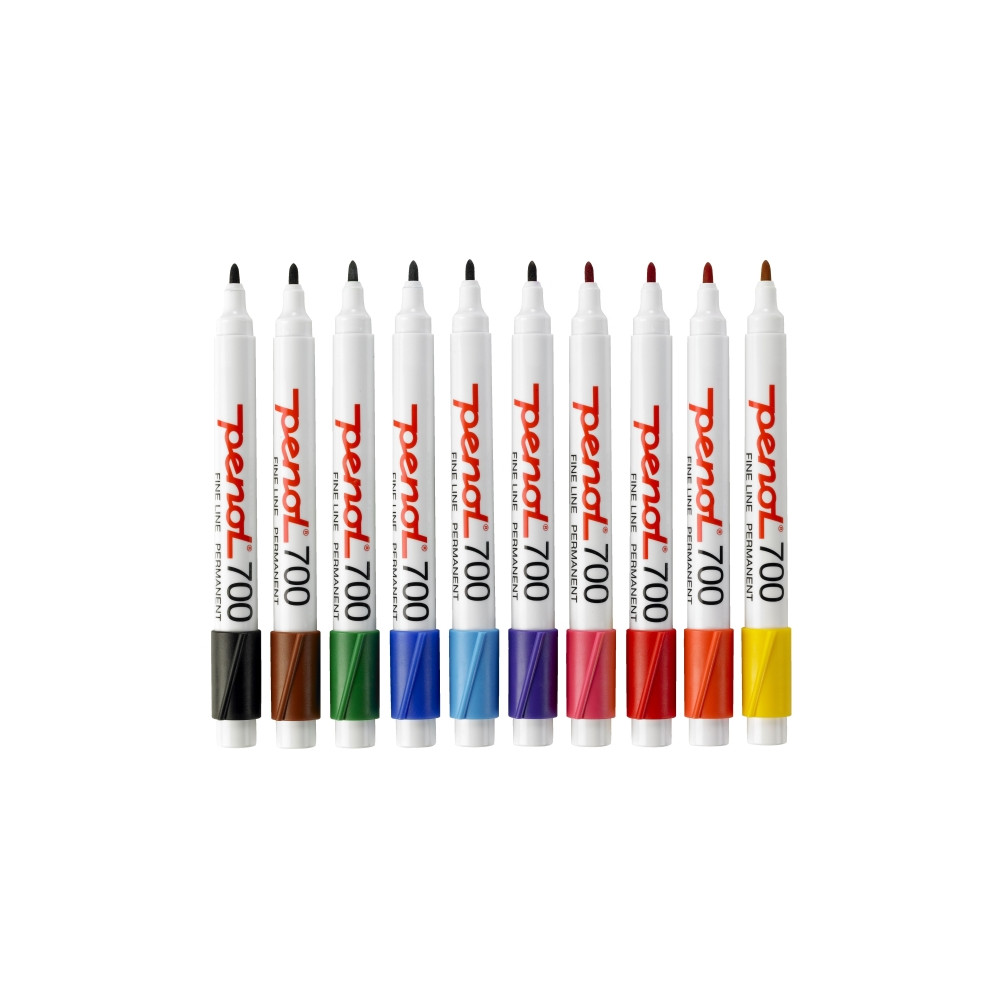 Produktbild för Marker Penol 700 ass. färger 1,5 mm rund spets permanent