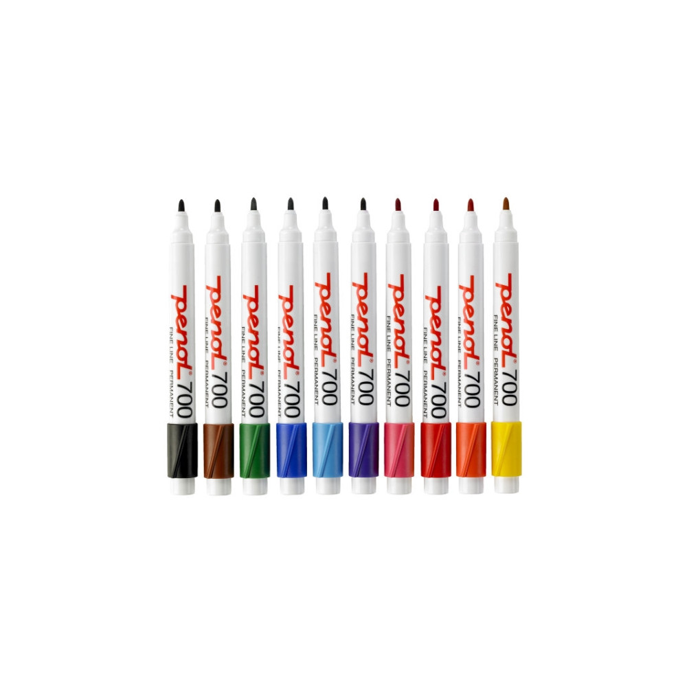 Produktbild för Marker Penol 700 ass. färger 1,5 mm rund spets permanent