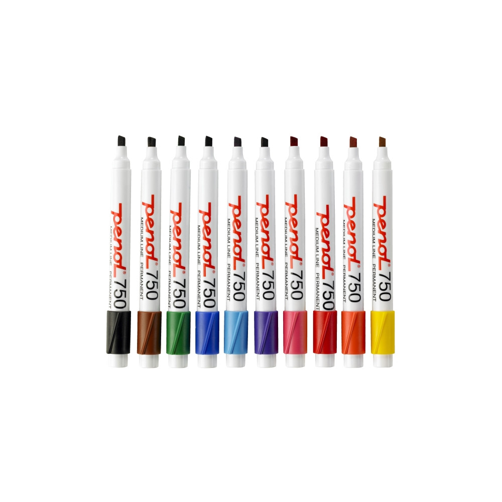 Produktbild för Marker Penol 750 ass. farver 2-5mm skrå spids