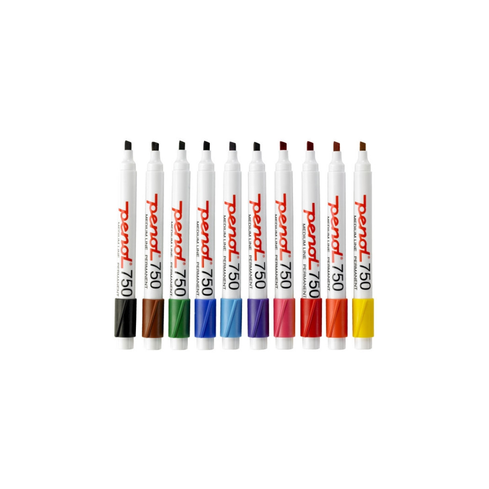 Produktbild för Marker Penol 750 ass. farver 2-5mm skrå spids