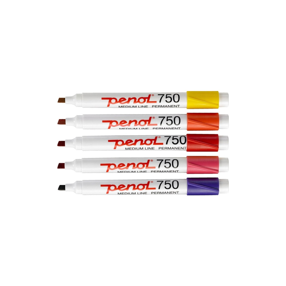 Produktbild för Marker Penol 750 ass. farver 2-5mm skrå spids