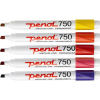 Produktbild för Marker Penol 750 ass. farver 2-5mm skrå spids