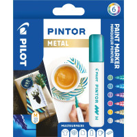 Produktbild för Marker Pilot Pintor Metal Mix Medium 1,4 mm med 6 stk. ass....