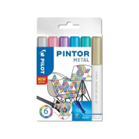 Produktbild för Marker Pilot Pintor Metal Mix Medium 1,4 mm med 6 stk. ass....