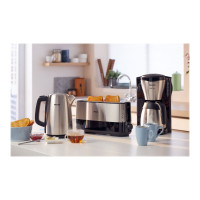 Produktbild för Philips Café Gaia HD7548 - kaffemaskin - metall/svart
