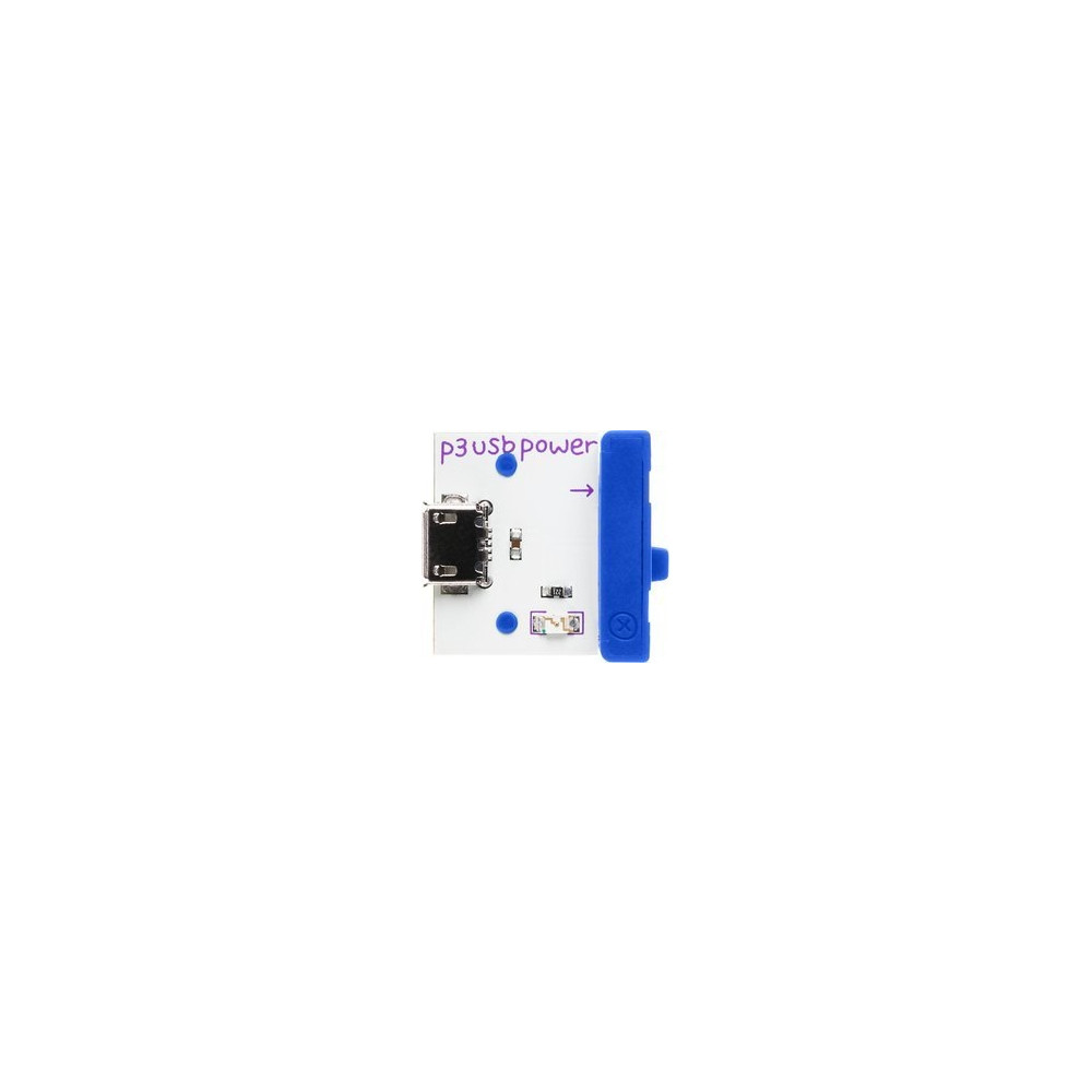 Produktbild för littleBits power (USB), Effektmodul, littleBits, Blå, Vit, 9...