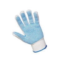 Produktbild för Handske storlek M med dotter Stickad bomull/polyester, 12 pa...
