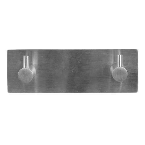 Home>It Hatthylla/knaggrekke med 2 krokar, tap 12 x 4 cm rostfritt s...