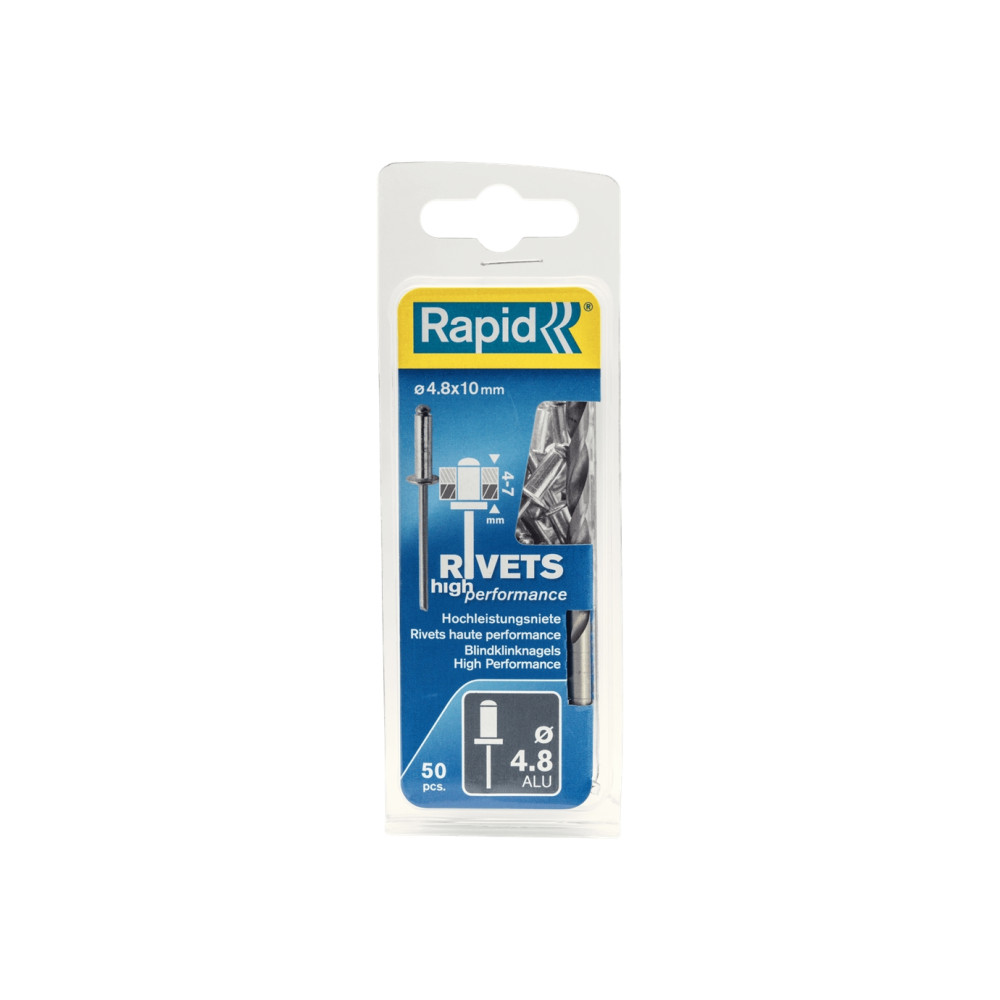 Produktbild för Rapid High performance blindnit Ø4,8 x 10 mm, Blindnit, Alum...