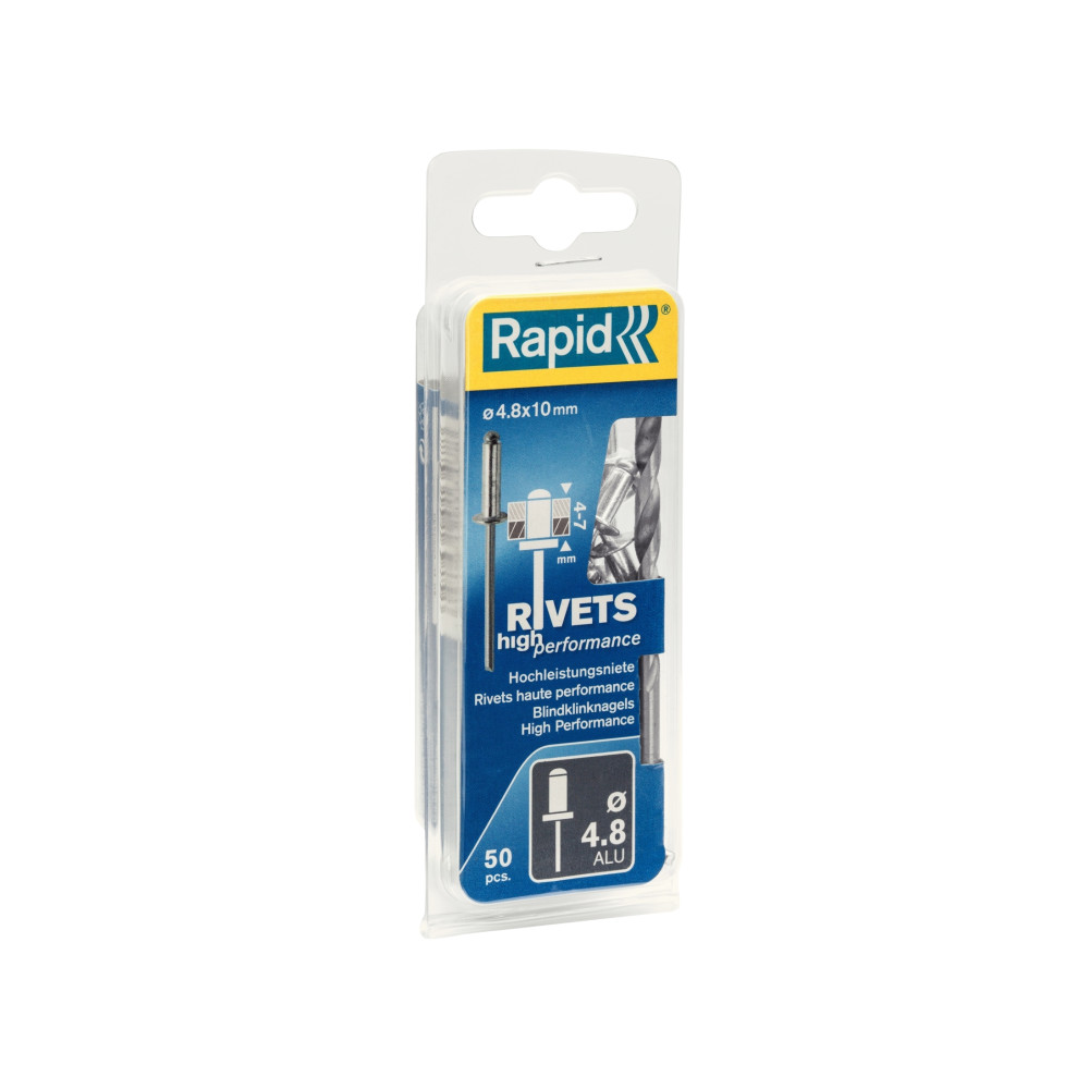 Produktbild för Rapid High performance blindnit Ø4,8 x 10 mm, Blindnit, Alum...