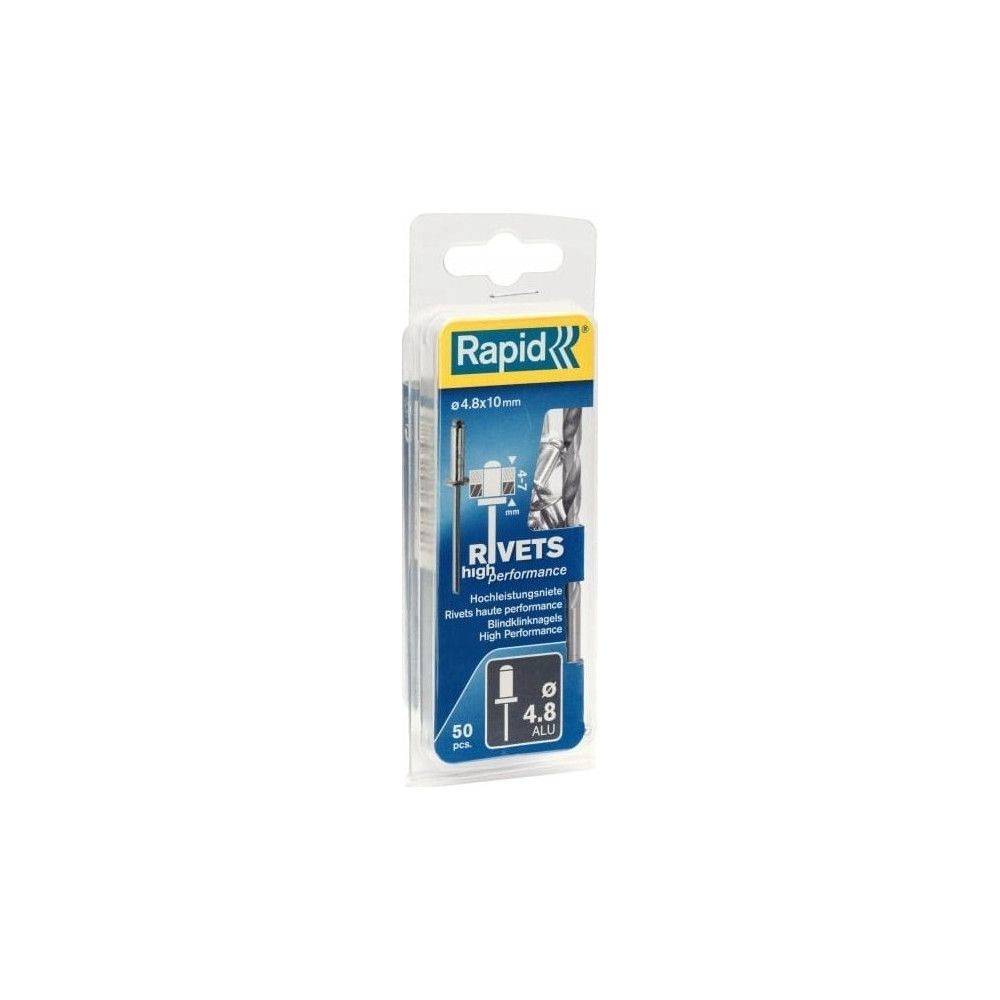 Produktbild för Rapid High performance blindnit Ø4,8 x 10 mm, Blindnit, Alum...