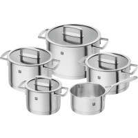 Produktbild för ZWILLING Vitality Grytset/box 5-delar & 4 glaslock. Innehåll...