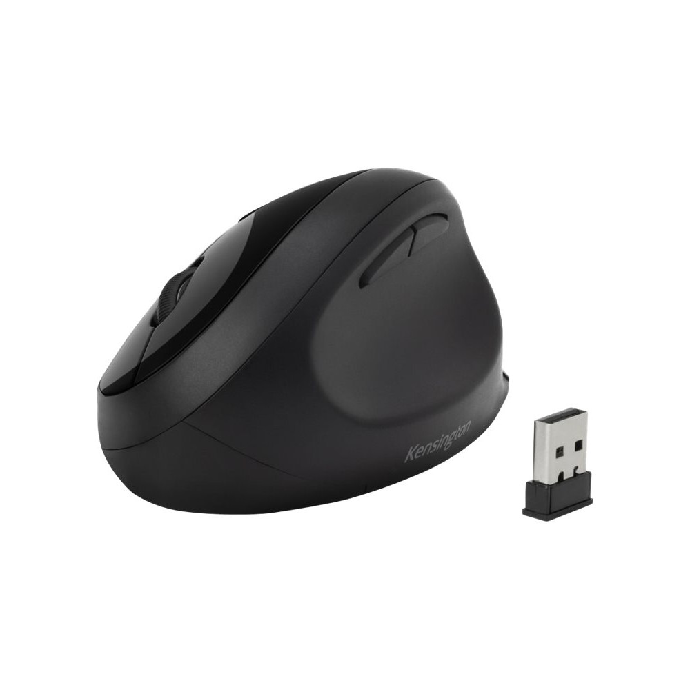 Produktbild för Kensington Pro Fit Ergo Wireless Mouse - mus - 2.4 GHz, Bluetooth 4.0 LE - svart