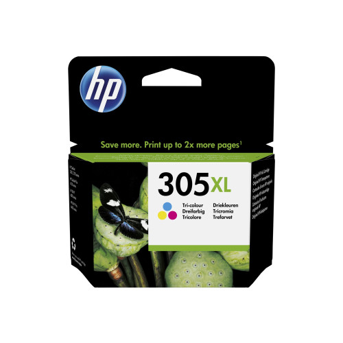 HP HP 305XL - Lång livslängd - färg (cyan, magenta, gul) - original - bläckpatron