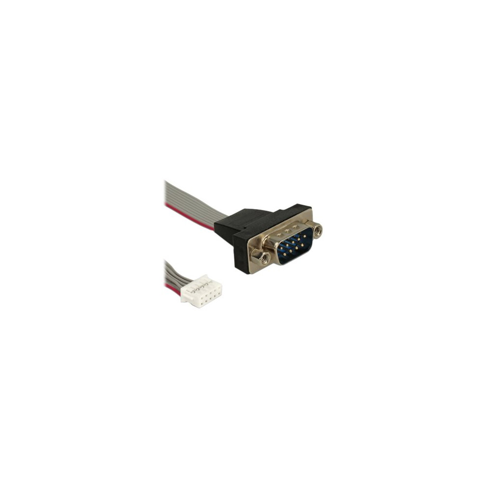 Produktbild för Delock Cable serial pin header female > 1 x DB9 male 2 mm pitch layout: twisted - seriell kabel - DB-9 till 9-stifts seriell kontakt - 30 cm