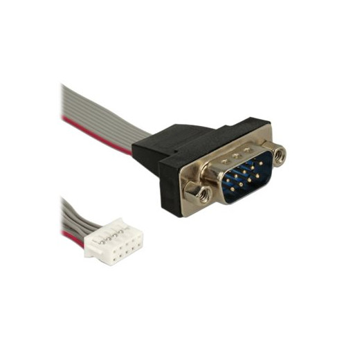 DeLOCK Delock Cable serial pin header female > 1 x DB9 male 2 mm pitch layout: twisted - seriell kabel - DB-9 till 9-stifts seriell kontakt - 30 cm