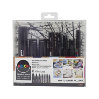 Produktbild för Marker Uni Posca Black Set