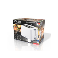 Produktbild för Adler AD 3216 - brödrost - vit