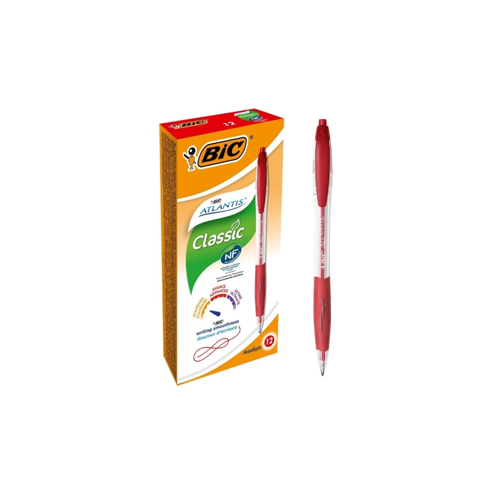 Produktbild för Kulspetspenna BIC Atlantis, medium, röd