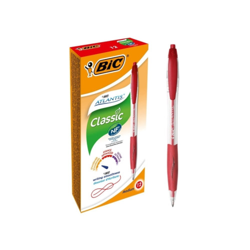 BIC Kulspetspenna BIC Atlantis, medium, röd