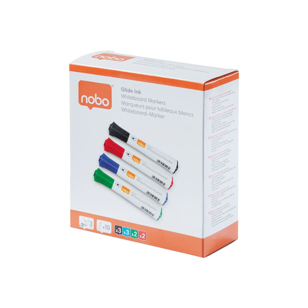 Produktbild för Nobo Glide - markering - blandfärger (paket om 10)