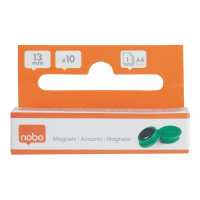 Produktbild för Nobo Magnetiska Whiteboardmagneter 10-Pack 13 mm Färgade Mag...
