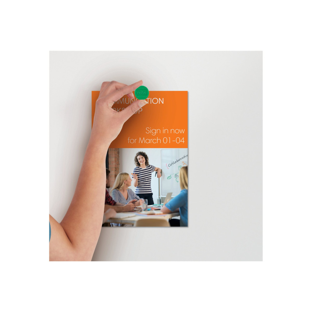 Produktbild för Nobo Magnetiska Whiteboardmagneter 10-Pack 13 mm Färgade Mag...