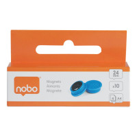 Produktbild för Nobo magnet - 2,4 cm diameter - blå (paket om 10)