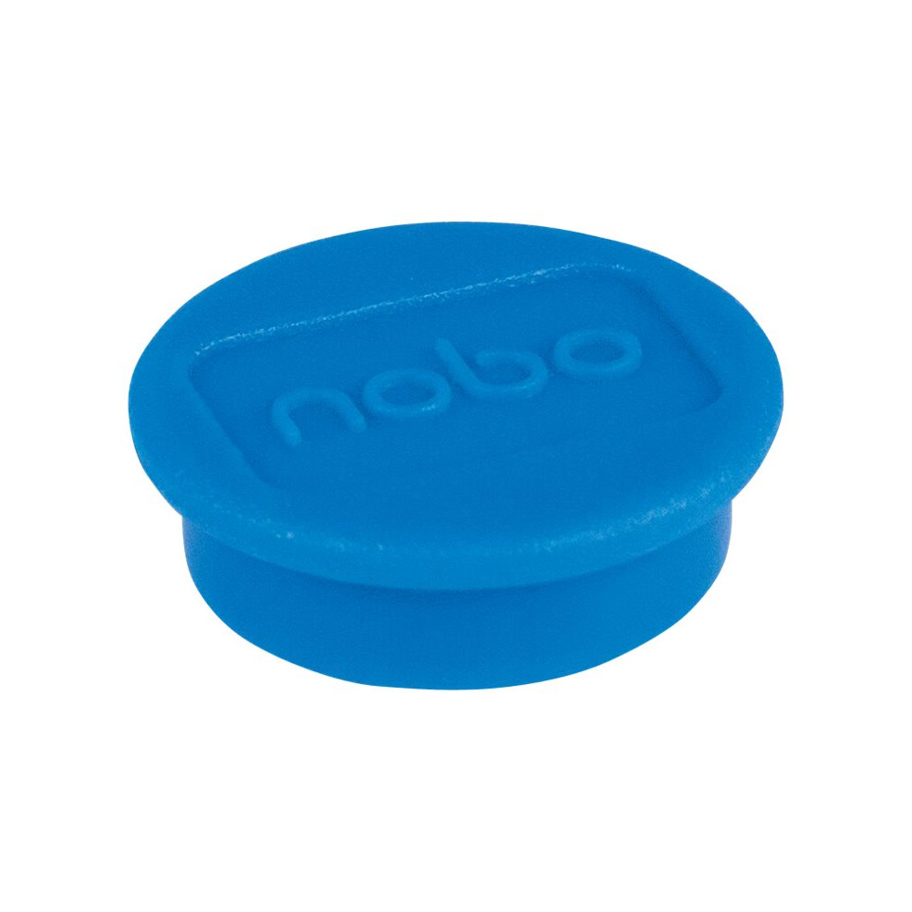Produktbild för Nobo magnet - 2,4 cm diameter - blå (paket om 10)