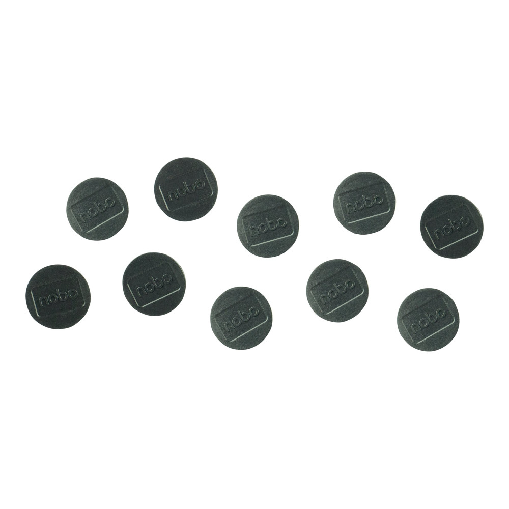 Produktbild för Nobo magnet - 3,8 cm diameter - svart (paket om 10)