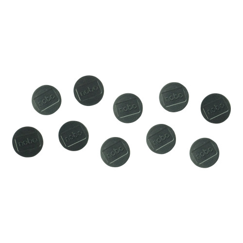 NOBO Nobo magnet - 3,8 cm diameter - svart (paket om 10)