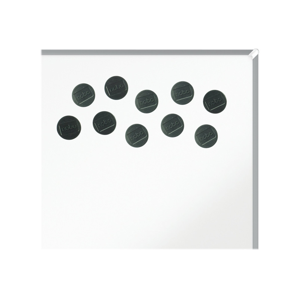 Produktbild för Nobo magnet - 3,8 cm diameter - svart (paket om 10)