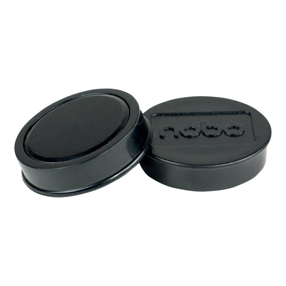 Produktbild för Nobo magnet - 3,8 cm diameter - svart (paket om 10)