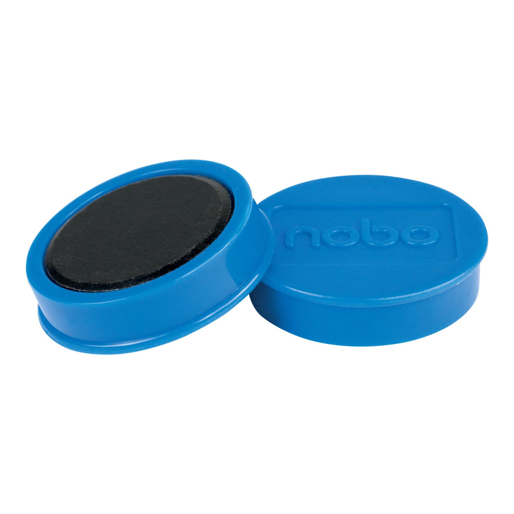 Produktbild för Nobo magnet - 3,8 cm diameter - blå (paket om 10)